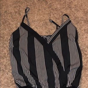 Charlotte Russe Striped Bodysuit